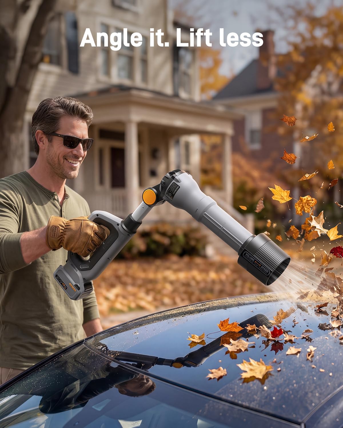 Teslong 20V Brushless Leaf Blower 600 CFM Cordless w/Battery & Charger Adjustable Angle; 600 CFM Airflow; 115 MPH Max Speed; 20V Brushless Motor; Turbo Mode; Dual Air Speed/Air Volume Mode