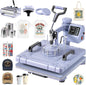 Slendor 15x15 inch 8 in 1 Swing Away Heat Press Machine for T Shirts Expand DIY creations with 8-in-1 press for T-shirts, tumblers, mugs, hats & gifts for small businesses