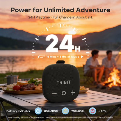 Tribit StormBox Micro 3 Portable Bluetooth Speaker, 13W, IP68 Waterproof Bike Speaker, BT6.0, 24H Playtime, Magnetic & Strap, XBass, Custom EQ, Wireless, TWS Pairing, Outdoor, Home, Cycling, Black