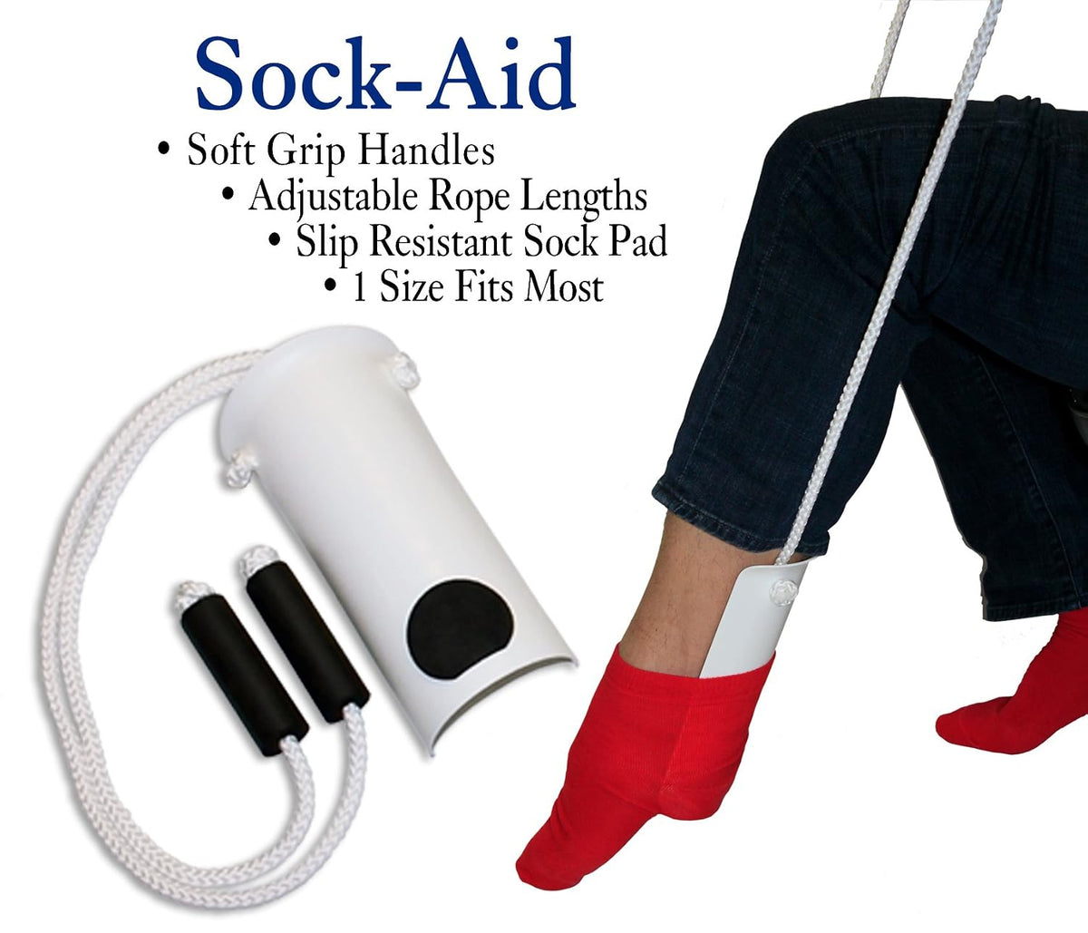 RMS Premium 7-Piece Hip & Knee Kit with Short & Long Reacher Grabbers 19” & 32” Reachers, Leg Lifter, Sock Aid, Dressing Stick, Bath Sponge & Shoe Horn – Long Term Orthopedic Aids