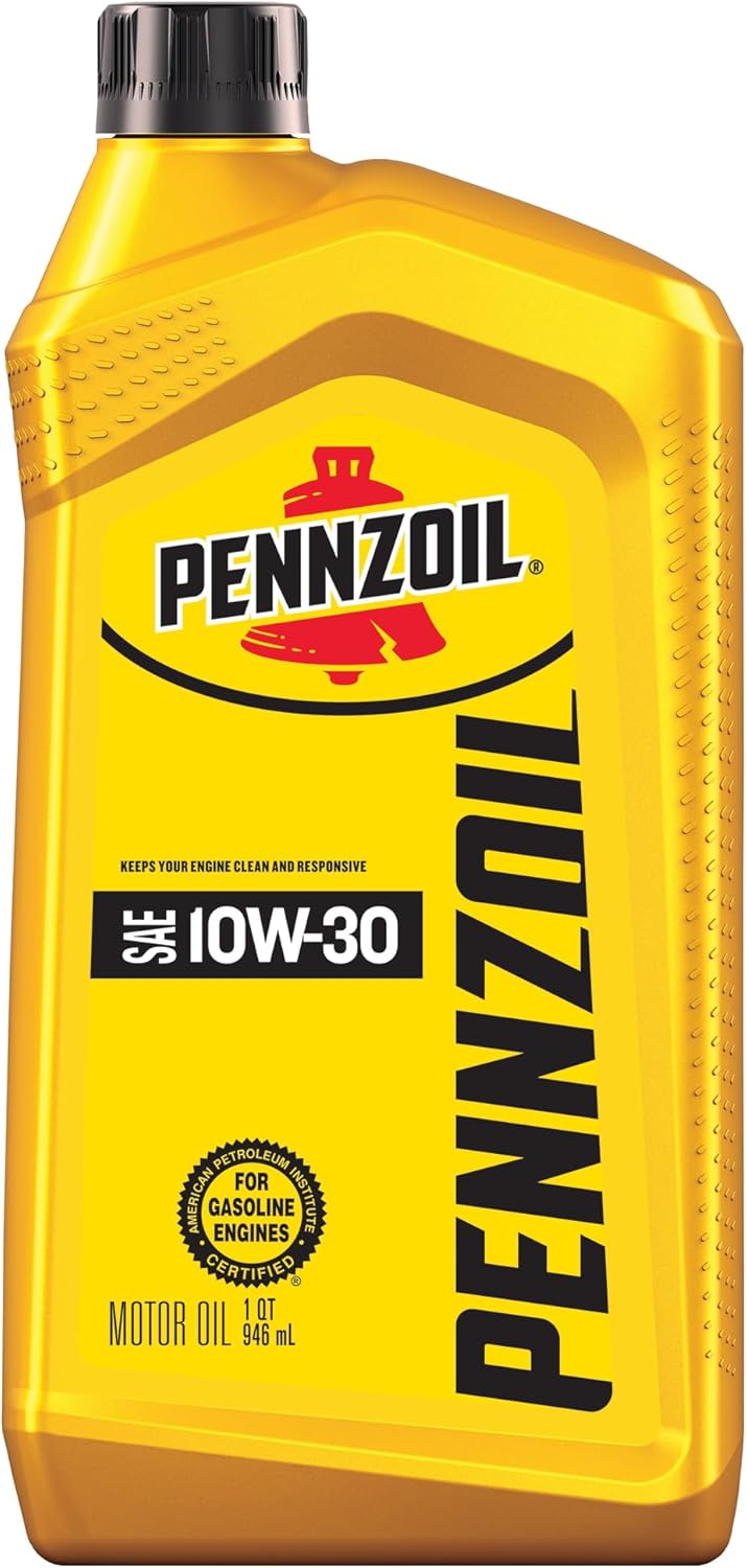 Pennzoil Conventional 10W-30 Motor Oil, 1 Quart, Multi-Grade Engine Oil for Cars, Trucks & UTVs