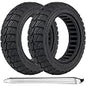 Hromra 9.5 x 2.50 Off-Road Solid Scooter Tire, 9.5x2.5-6.1 Tubeless Puncture-Resistant Replacement Tire for NIU KQi3 Pro & Max Electric Scooters, 1-Pack