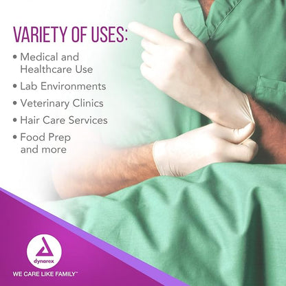 Dynarex Unisex Adult Sterile Disposable Latex Surgical Gloves