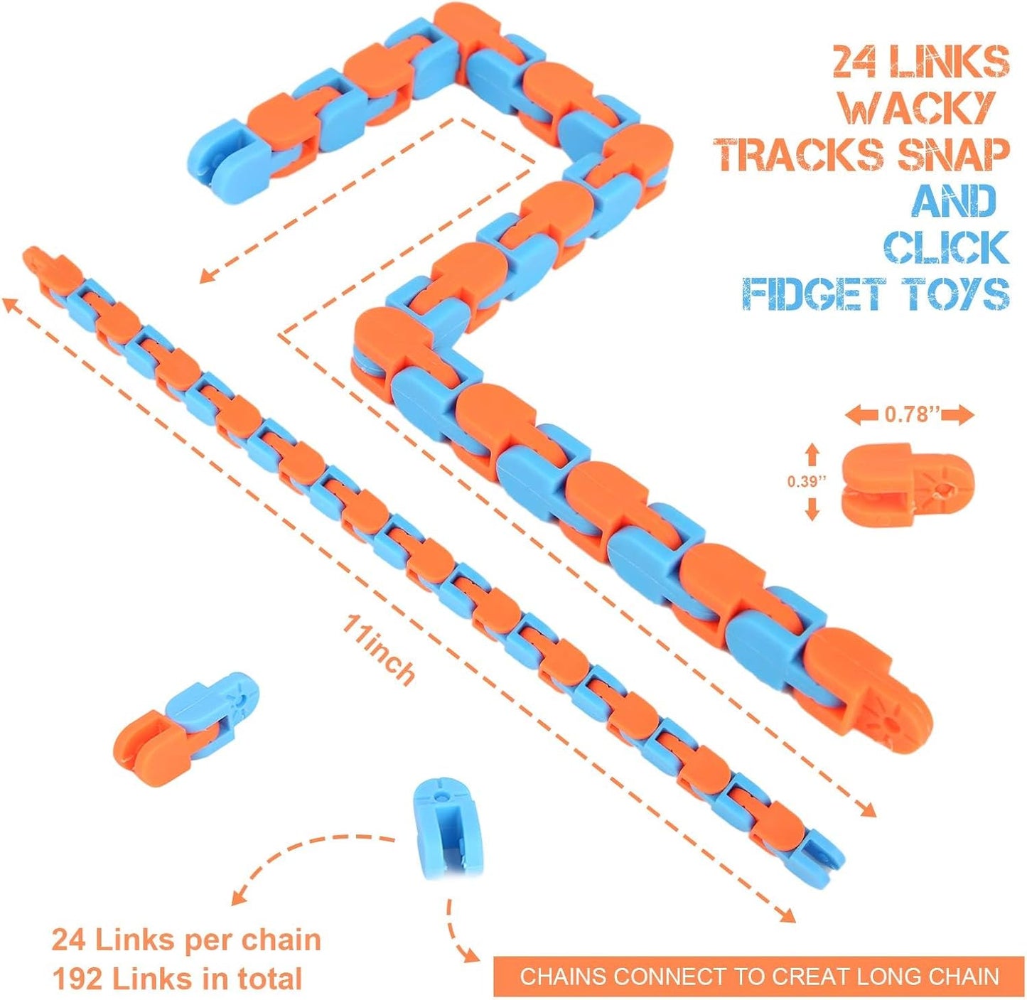 Abodhu 8-Pack Wacky Tracks Fidget Toys for Kids