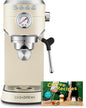CASABREWS CM5418 Espresso Maker, Compact Espresso Machine with Milk Frother Stainless Steel, 20-Bar Pump, Built-in Pressure Gauge, Powerful Steam Wand for Cappuccino Latte for Home, 34oz Water Tank