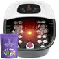 MoodRelish Foot Spa Bath Massager with Heat, Bubbles, Vibration & Jets, Infrared Light, 22 Massage Rollers, Adjustable Temperature, 16 oz Lavender Epsom Salt Soak, Black