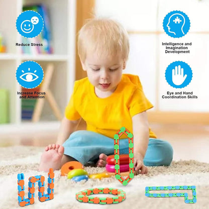 Abodhu 8-Pack Wacky Tracks Fidget Toys for Kids
