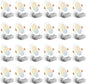 Amico 24 Pack 6 Inch LED Recessed Light with Junction Box, 5CCT, 1050LM 12W, 2700K-5000K, 5%-100% Dimmable, 120V, White, Metal Housing, Ultra-Thin Canless Wafer Downlight, ETL, FCC, IC & Damp Rated