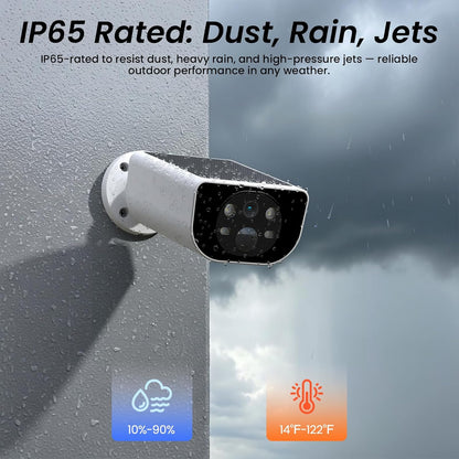 Cinnado S1 4-Pack Solar Security Cameras, 2K Wireless Outdoor Cameras with Integrated Solar Panels, AI Human Detection, 360° Motion Tracking, Two-Way Audio, Color Night Vision, 2.4GHz Wi-Fi