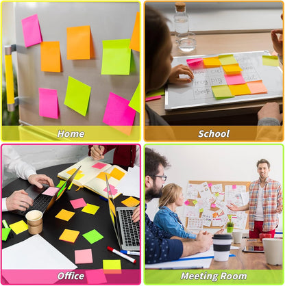 Oleitodh 35-Pack Sticky Notes, 3 x 3 Inch Colorful Memo Pads, 5 Bright Colors Self-Stick Notes for Office, School, Study, Planning and Reminders