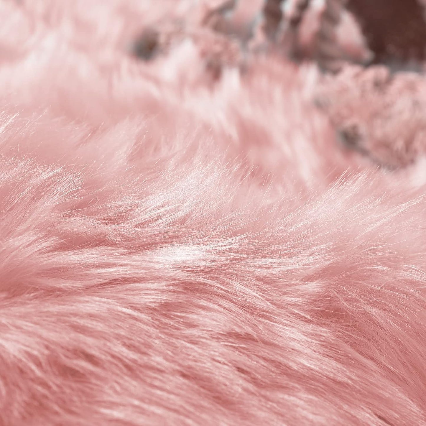 Goolela Pink Area Rugs 10x12 Fluffy Fuzzy Furry Rug for Girls Bedroom Living Room Faux Sheepskin Fur Shaggy Plush Rectangle
