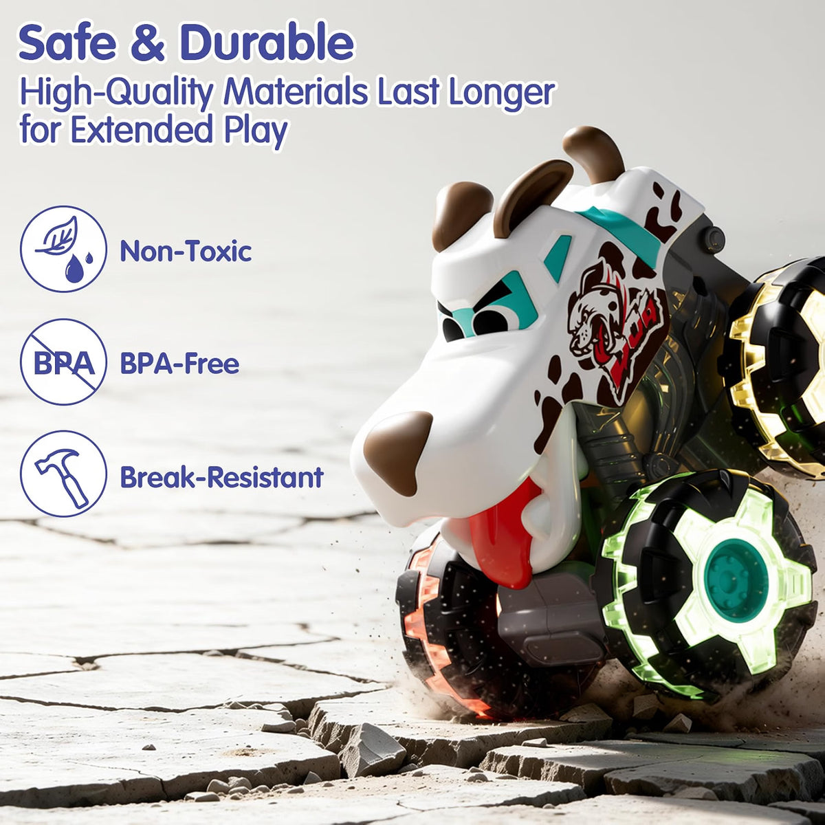 SunnyPal 3-Pack Light Up Monster Truck Toys for Toddlers