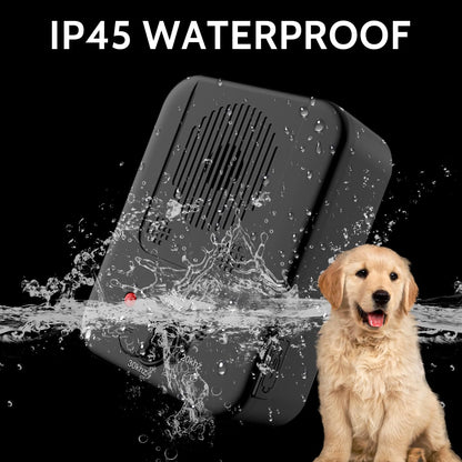 HyperionFlo Essentials Automatic Ultrasonic Dog Bark Deterrent, Rechargeable Bark Control Device with 3 Ultrasonic Frequencies, Indoor & Outdoor Use, IPX4 Waterproof