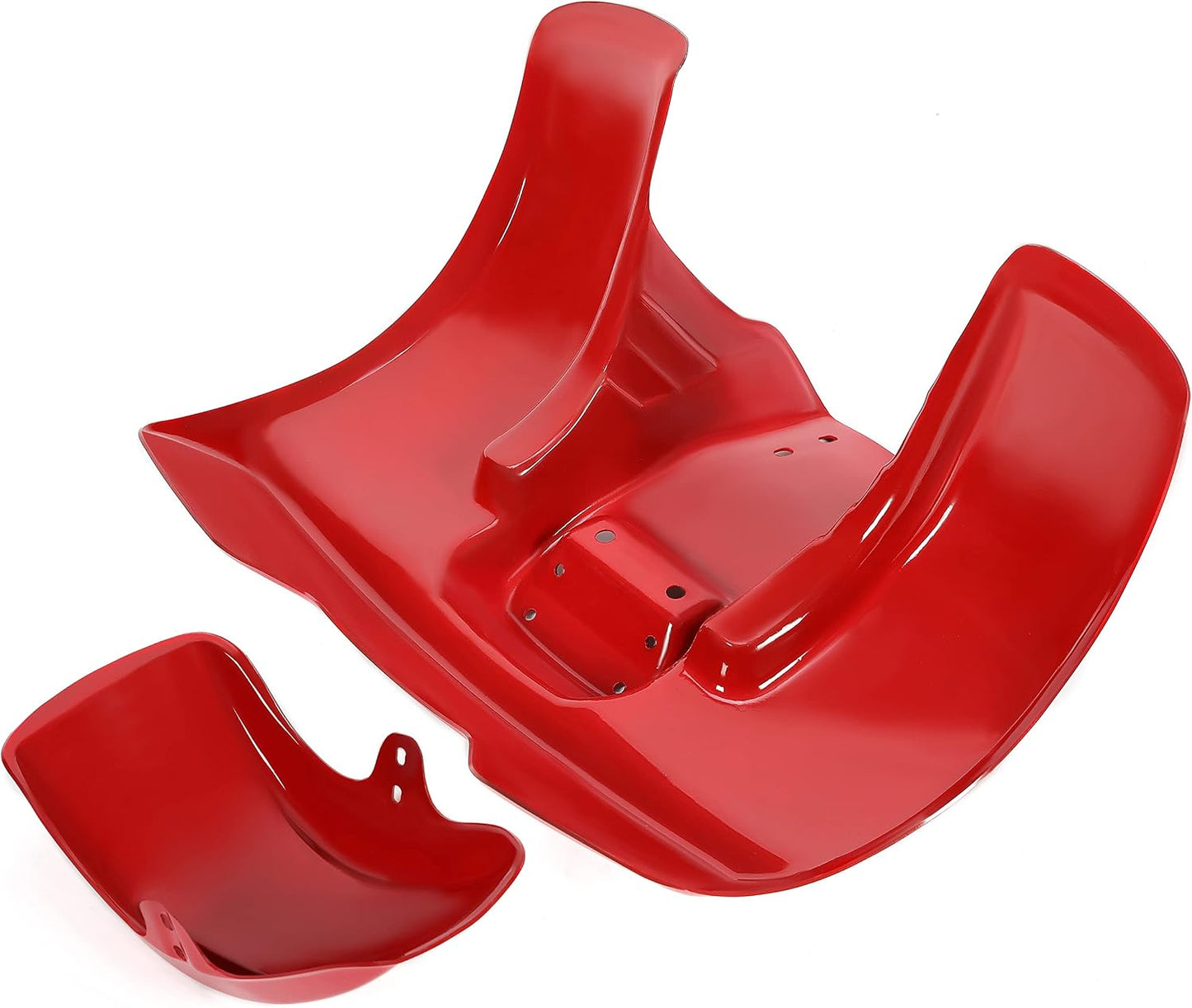 KUAFU Front & Rear Fender Kit Compatible with 1978-1985 Honda ATC70 Mudguard Mud Flaps Fender Protector Red 2PCS
