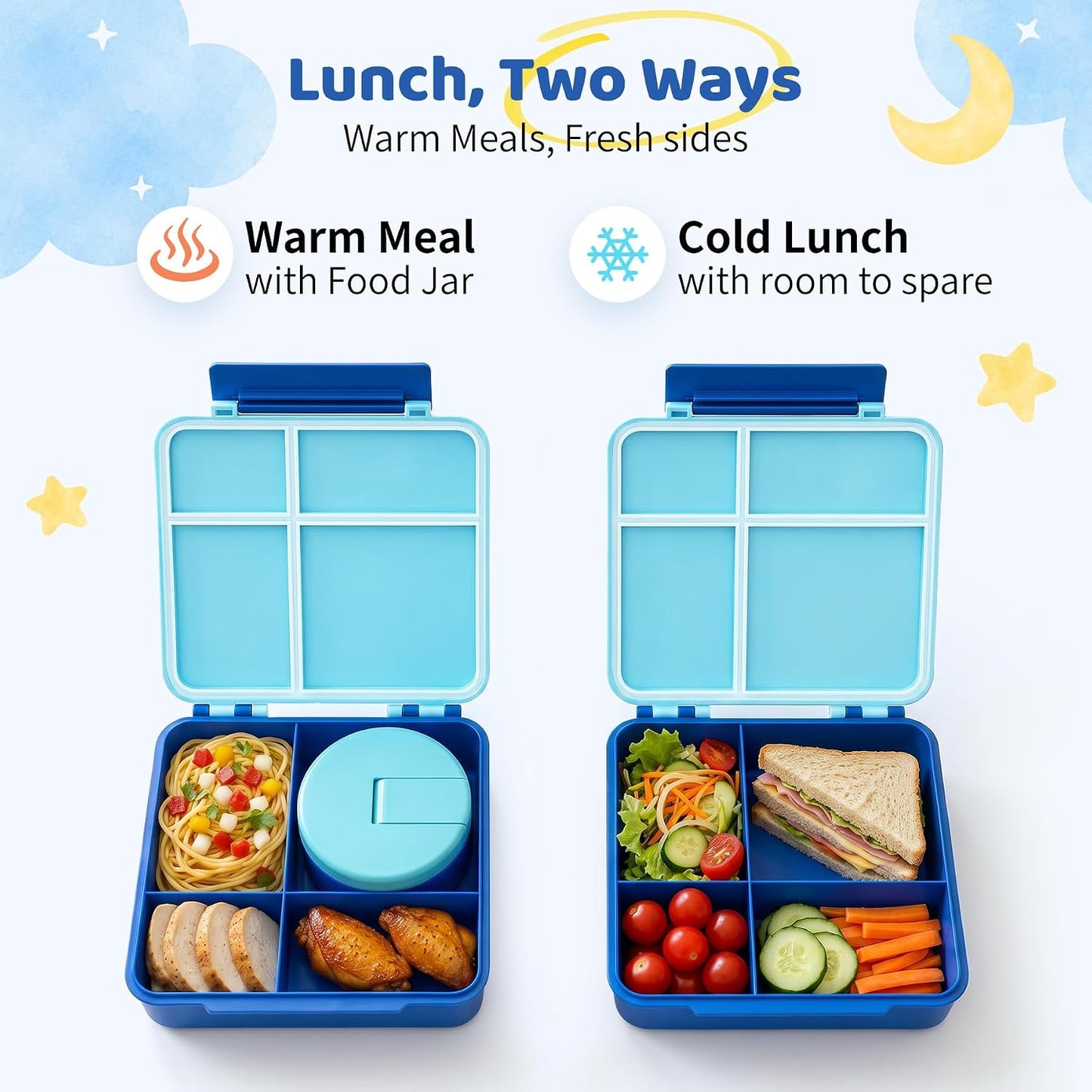 Pawtong Kids Bento Lunch Box with 8 oz Insulated Food Jar