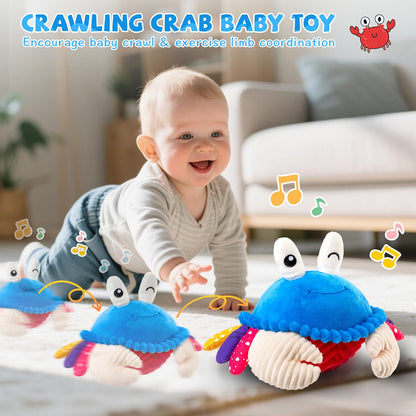 SAIMAND Interactive Crawling Crab Baby Toy with 40 Songs & Recording