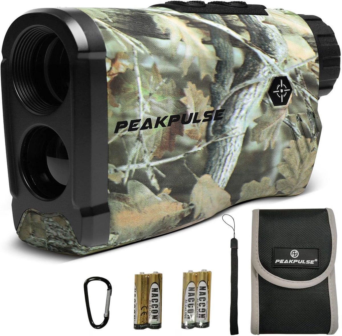 PEAKPULSE Hunting Range Finder 1400 Yards, 6X Laser Rangefinder with Angle, Horizontal & Vertical Measurement, IP54 Water Resistant, LC1200A-GR