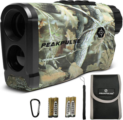 PEAKPULSE Hunting Range Finder 1400 Yards, 6X Laser Rangefinder with Angle, Horizontal & Vertical Measurement, IP54 Water Resistant, LC1200A-GR
