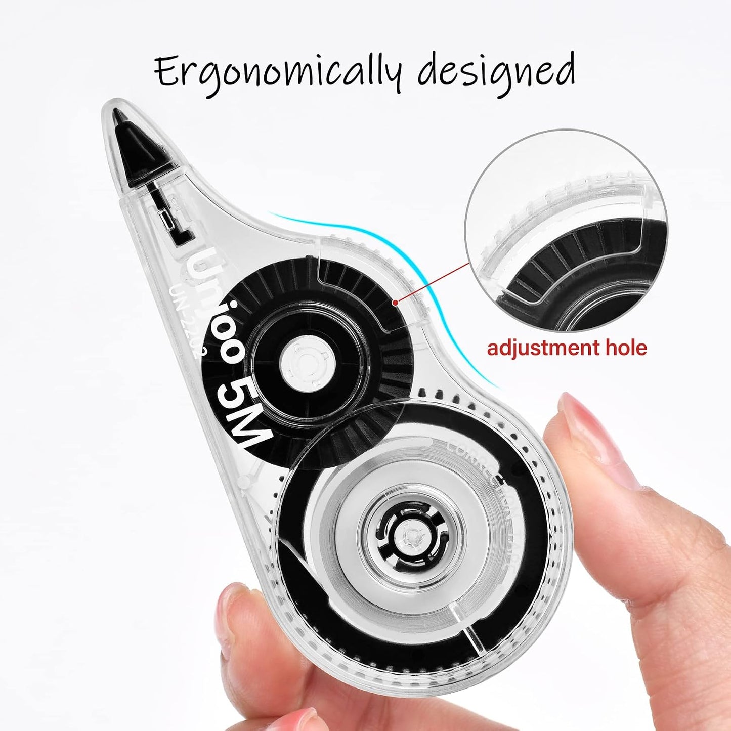 Unjoo White Correction Tape 12-Pack for School & Office