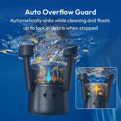 (2026 New) BUBLUE F10 Automatic Pool Skimmer Robot,Robotic Pool Skimmer with 5L Filter, App Control,Powerful Suction,Dual Cleaning Modes, AI Navigation,Ideal for In-Ground & Above-Ground Pools,Black