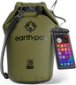 Earth Pak 20L Waterproof Dry Bag with Phone Case, Forest Green