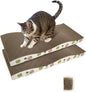 TIMHAKA Cat Scratching Board, Double-Sided Corrugated Cardboard Cat Scratcher with Catnip, Premium Scratch Texture Pad for Indoor Cats, Pack of 2, Apple