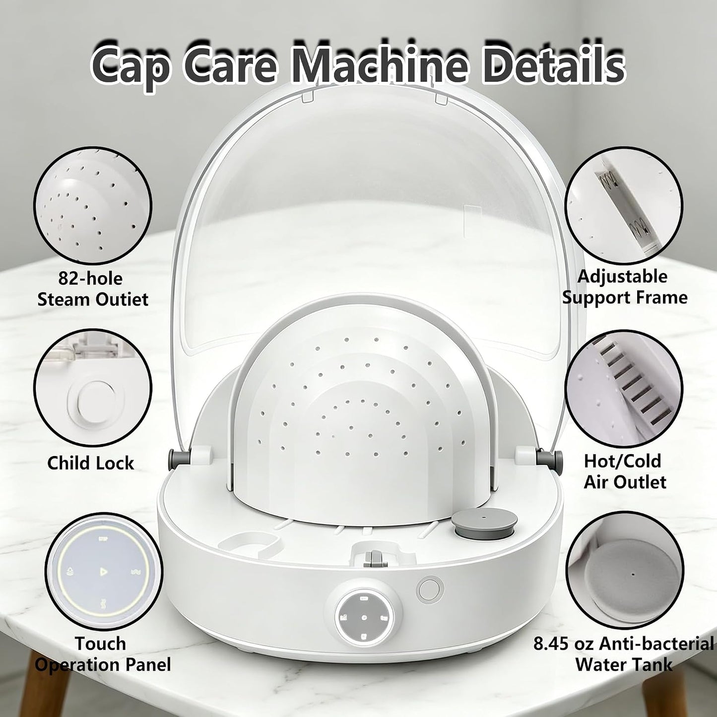 Hat Cleaner Machine with Steam, Cap Washer and Shaper for Baseball Caps, Trucker, Bucket and Newsboy Hats