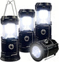 XTAUTO Collapsible Solar/USB Rechargeable LED Camping Lantern, 4-Pack