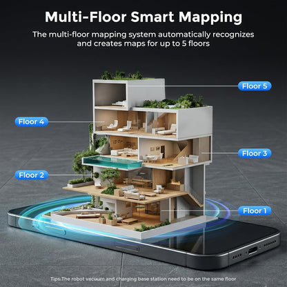 Robot Vacuum and Mop Combo, Robot Vacuum Cleaner with Bagless Self Emptying Station, 18000Pa Suction, LiDAR Navigation, ideal for Pet Hair, Carpet & Hard Floor, Compatible with App/Alexa/Voice Control
