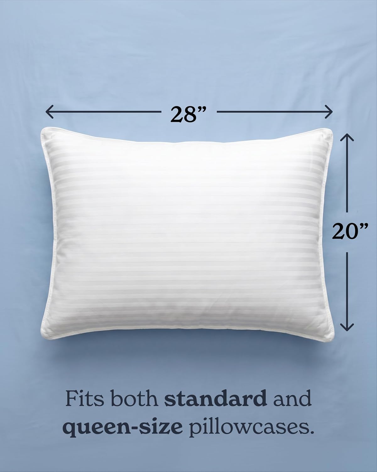 Beckham Hotel Collection Bed Pillows Standard/Queen Size Set of 2 Original Soft Down Alternative Pillow for Sleeping, Soft Support for Back, Stomach or Side Sleepers