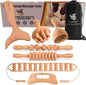 PYSEAN 7-Piece Wooden Massage Tool Kit, Manual Body Massager Set with Natural Wood Tools for Back, Legs, Arms & Shoulders