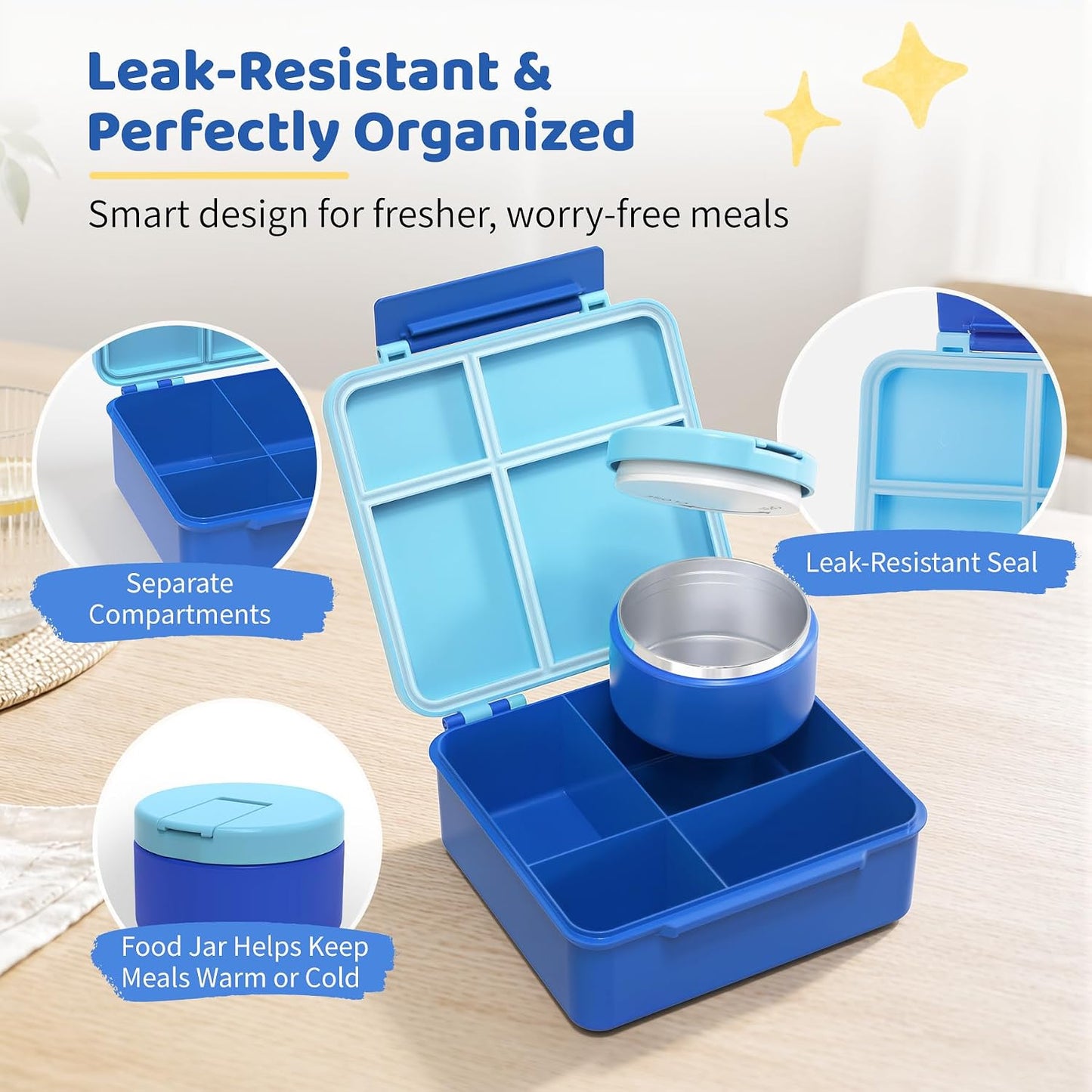Pawtong Kids Bento Lunch Box with 8 oz Insulated Food Jar