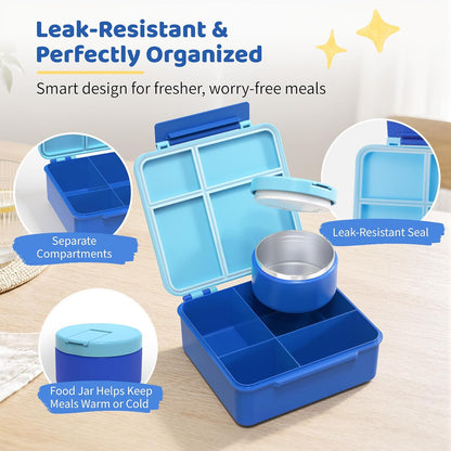 Pawtong Kids Bento Lunch Box with 8 oz Insulated Food Jar