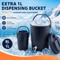 2.2 Gallon/8 L Portable Sports Cooler Water Beverage Dispenser,Insulated Cooler Dispenser With Spout & 33 Ounce/1 L Insulated Water Jug