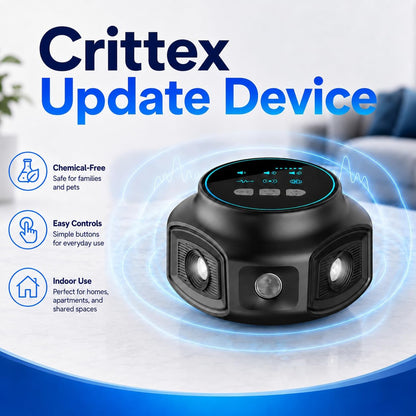 Crittex Update Device, Ultra-Quiet Design, Plug-in Device Covers Indoor Spaces Effectively, Ultra-Quiet Design