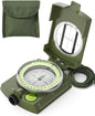 Sportneer Compass, Accurate Lightweight Orienteering Compass with Strap & Carrying Case, Waterproof Metal Hiking Compass with Glow-in-the-Dark Dial for Camping, Hiking & Backpacking