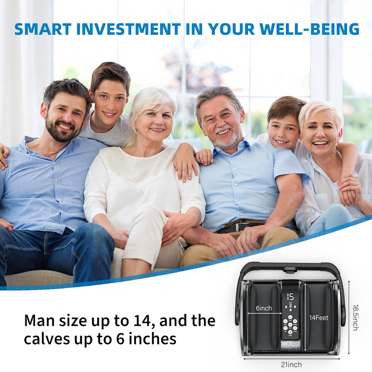CARESKYpro HSA/FSA Eligible Shiatsu Foot Massager with Heat, 5 Intensity Levels, 3 Heat Settings, Deep Kneading & Rolling for Feet, Calves & Legs