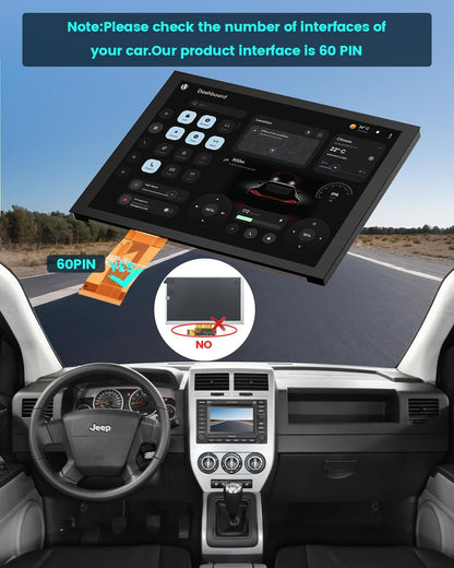 8.4" Uconnect 4C UAQ LCD Monitor Touch Screen Radio Navigation New OEM Replacement Screen Fit for Dodge Challenger/Durango/Jeep Wrangler/Compass/Gladiator/Chrysler 2017-2021