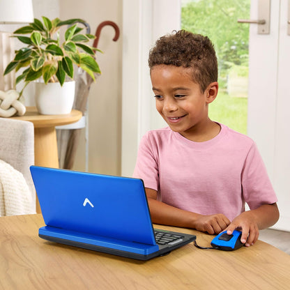 VTech Genio Bilingual JuniorBook Learning Laptop for Kids, Educational Laptop with 80+ Activities, English & Spanish, QWERTY Keyboard, Ages 5+, Blue