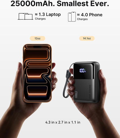 Batería Externa para Portátil INIU, la más pequeña de 25000mAh con Carga Rápida de 100W