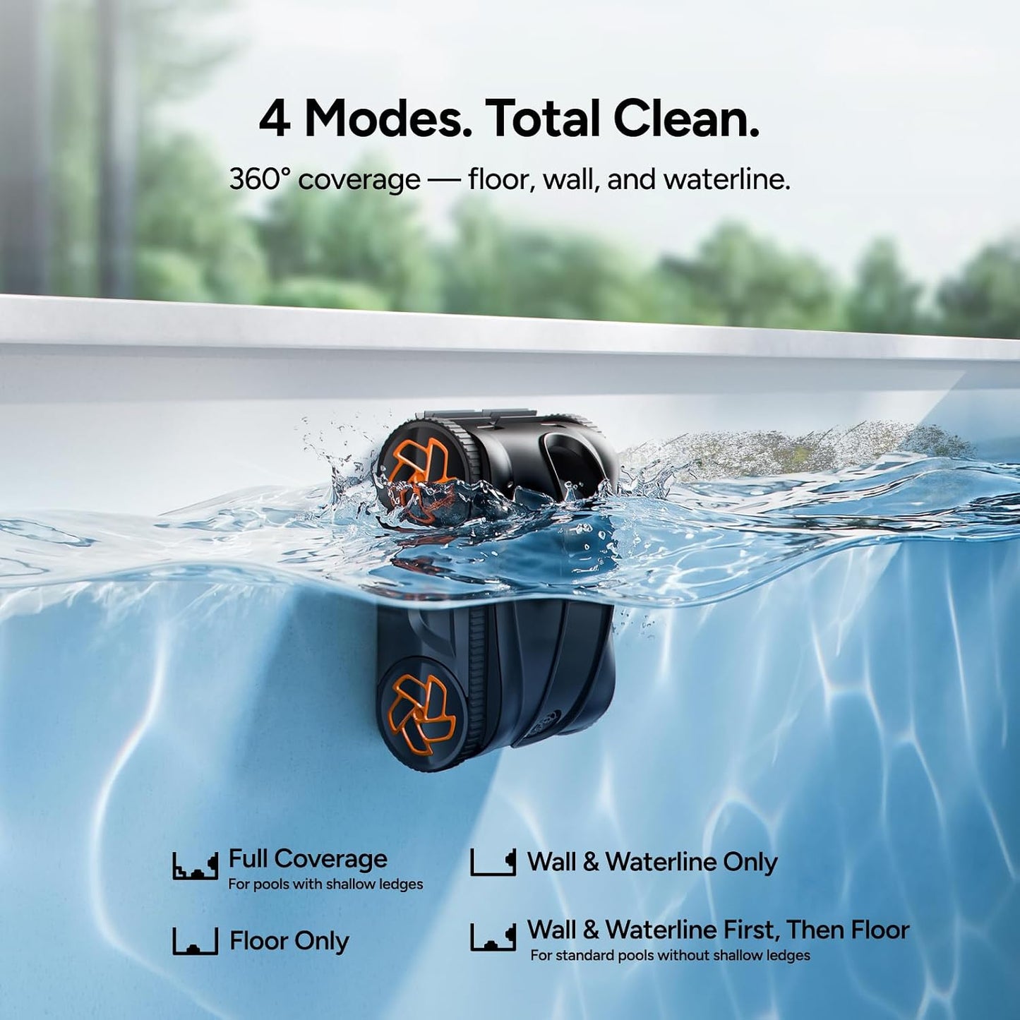 iGarden K Series Cordless Robotic Pool Vacuum – 22,000 LPH Turbo Suction, 7H Runtime, Smart Navigation