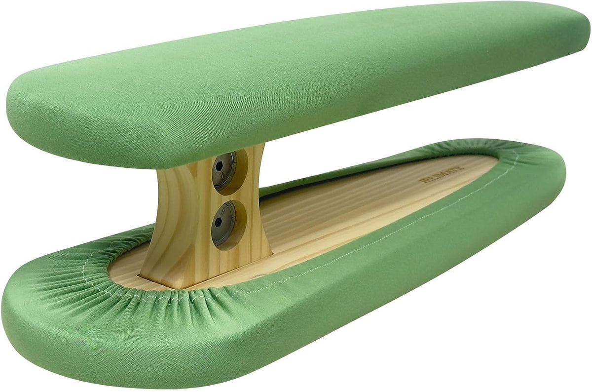 JELIMATE Padded Pants & Sleeve Ironing Board | Double-Sided Wooden Tailor Ironing Stool with Thick Cotton Padding