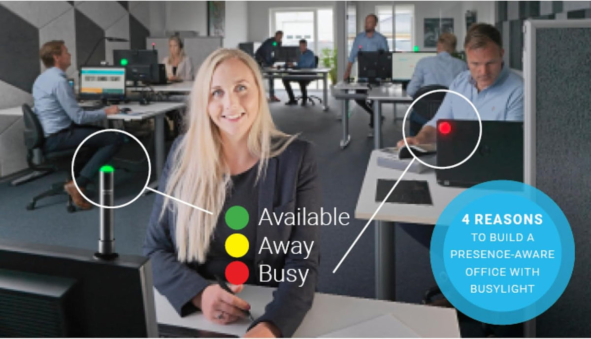 Kuando® Busylight UC Omega (15410) - Presence Light and Ringer - Busy Light for The Office - Free Busylight Software for Most UC Platforms and Softphones