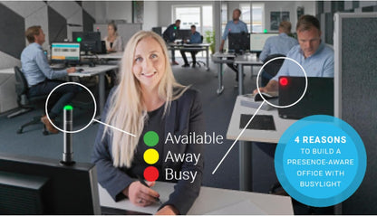 Kuando® Busylight UC Omega (15410) - Presence Light and Ringer - Busy Light for The Office - Free Busylight Software for Most UC Platforms and Softphones