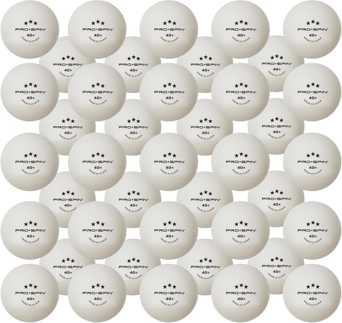 PRO-SPIN Ping Pong Balls, 3-Star Premium White Table Tennis Balls, 40+ ABS Professional-Quality Training Balls, 60-Pack