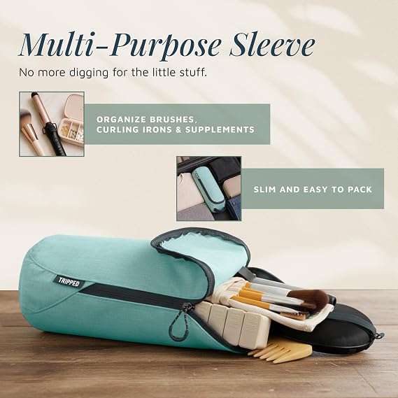 TRIPPED Travel Gear 3-Piece Travel Toiletry Bag Set Includes Hanging Toiletry Bag, 311 TSA Liquid Bag, and Accessory Organizer Pouch with Lightweight Ripstop Construction