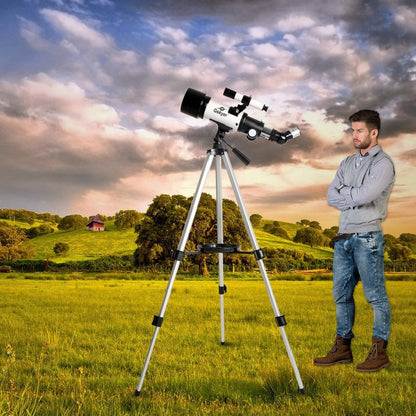 Gskyer 70mm Aperture 400mm Astronomical Refracting Telescope, AZ Mount Telescope for Kids & Beginners with Tripod, Carry Bag, Smartphone Adapter & Wireless Remote