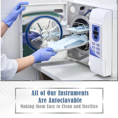A2Z Stainless Steel 22 Pcs Veterinary Instruments Set Includes Kelly Forceps Mosquito Hemostats Carmalt Rochester Backhaus Towel Clamps Mayo Metzenbaum Scissors Multipurpose Spay Pack Kit-All in ONE