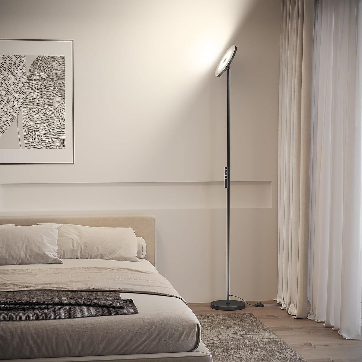 SUNMORY Floor Lamps for Living Room，LED Standing Lamp with Remote Control