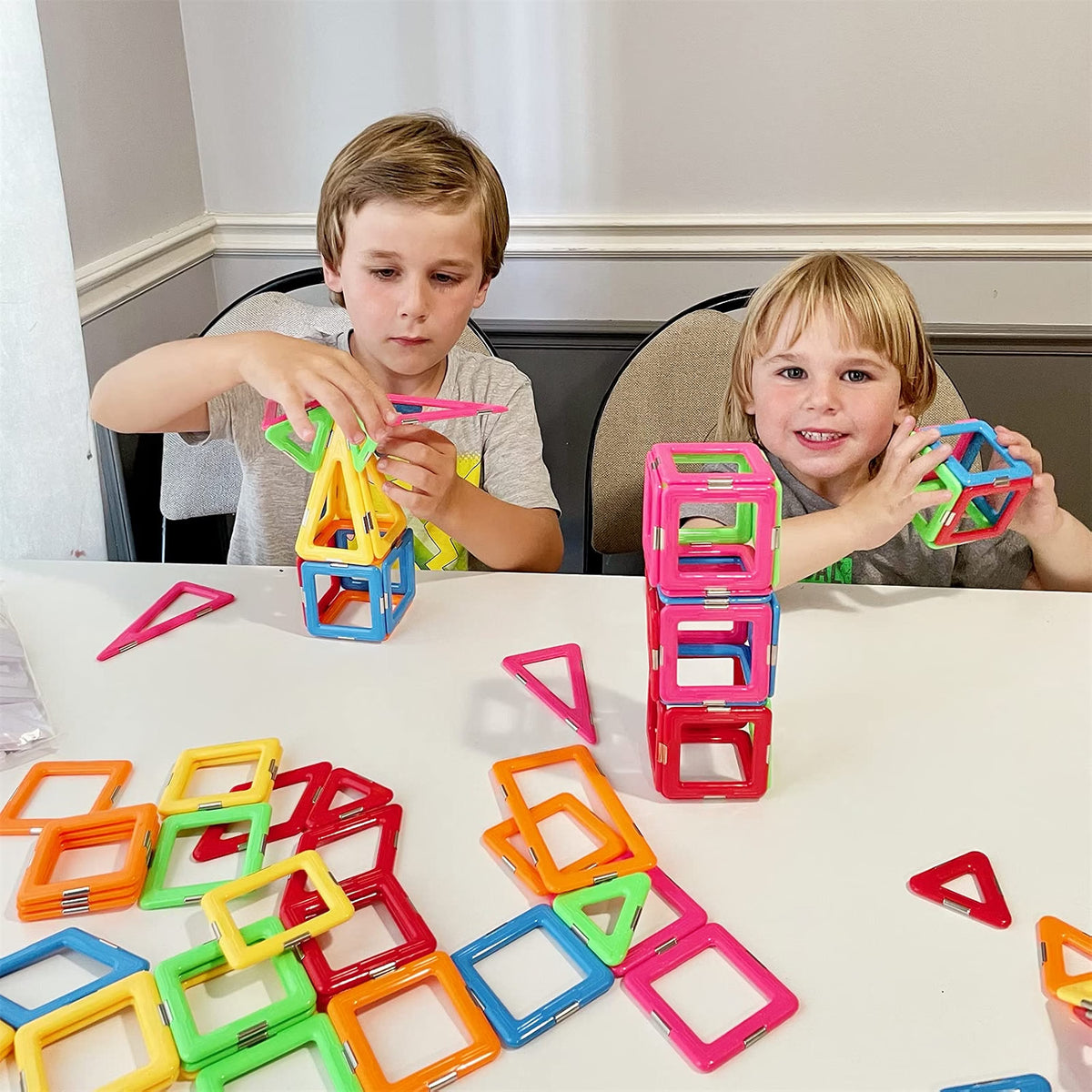 Coodoo Magnetic Blocks Starter Set, 30-Piece STEM Magnetic Building Tiles for Kids Ages 3+, Educational Construction Toys, Multicolor